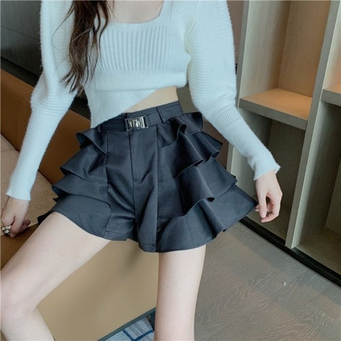 サイドフリルミニショートパンツ
